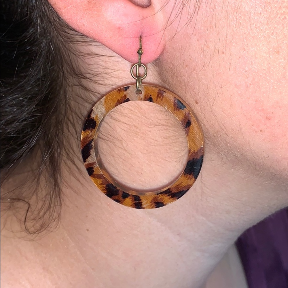 Cheetah earrings! - Picture 2 of 4